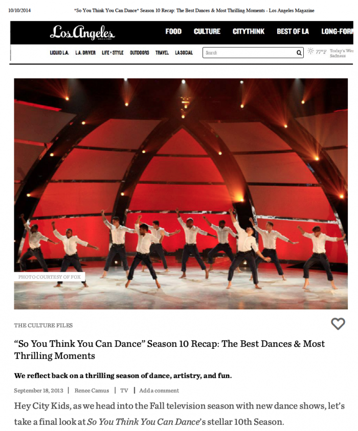 SYTYCD Season 10 Recap